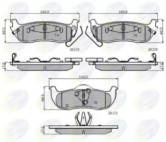 Комплект тормозных колодок COMLINE CBP31734