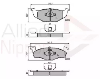 Комплект тормозных колодок COMLINE ADB0706