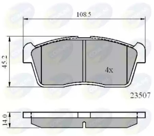 Комплект тормозных колодок COMLINE CBP01113