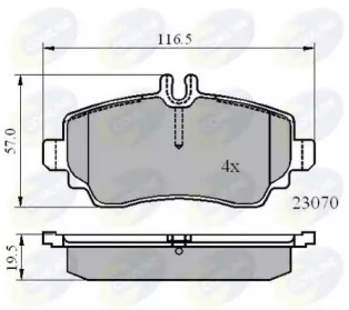 Комплект тормозных колодок COMLINE CBP01318