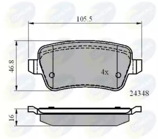 Комплект тормозных колодок COMLINE CBP01630