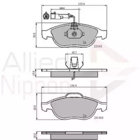 Комплект тормозных колодок COMLINE ADB1856