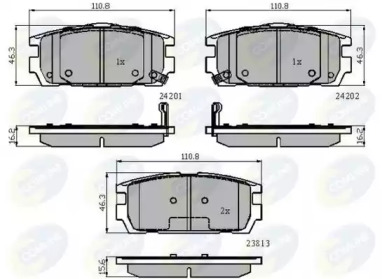 Комплект тормозных колодок COMLINE CBP31743