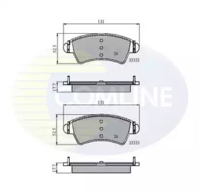 Комплект тормозных колодок COMLINE CBP01260