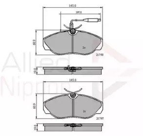 Комплект тормозных колодок, дисковый тормоз COMLINE ADB2219