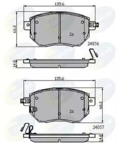 Комплект тормозных колодок COMLINE CBP31745