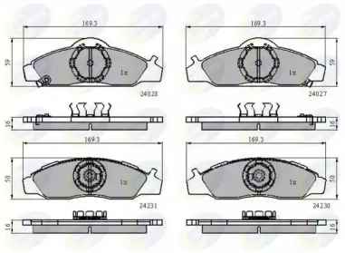 Комплект тормозных колодок COMLINE CBP31746