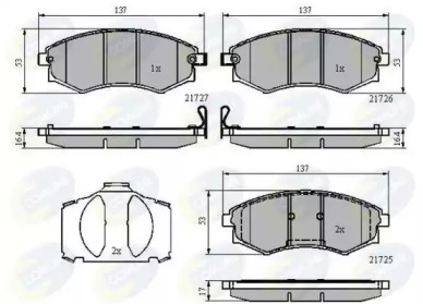 Комплект тормозных колодок COMLINE CBP31779