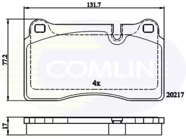 Комплект тормозных колодок COMLINE CBP06030