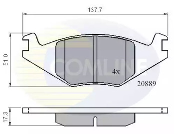 Комплект тормозных колодок COMLINE CBP0136