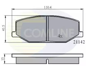 Комплект тормозных колодок, дисковый тормоз COMLINE CBP0195