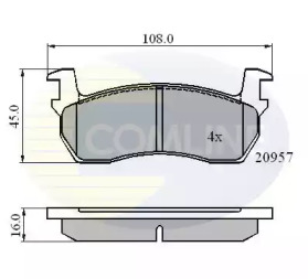 Комплект тормозных колодок COMLINE CBP0366