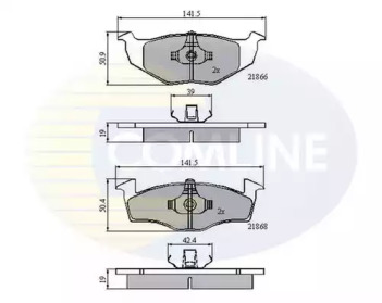 Комплект тормозных колодок COMLINE CBP0706