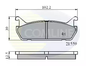 Комплект тормозных колодок COMLINE CBP0875