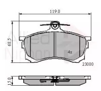 Комплект тормозных колодок COMLINE ADB3452