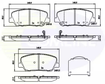 Комплект тормозных колодок COMLINE CBP32259