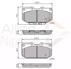 Комплект тормозных колодок COMLINE ADB3829