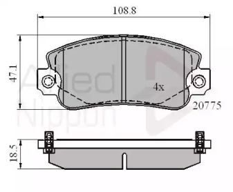 Комплект тормозных колодок COMLINE ADB4129