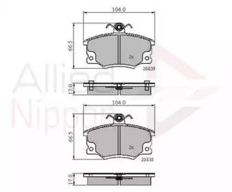 Комплект тормозных колодок COMLINE ADB4137