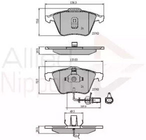 Комплект тормозных колодок COMLINE ADB11200