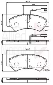 Комплект тормозных колодок COMLINE ADB12225