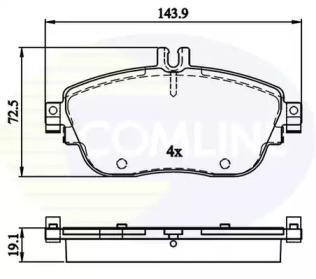 Комплект тормозных колодок COMLINE CBP32208