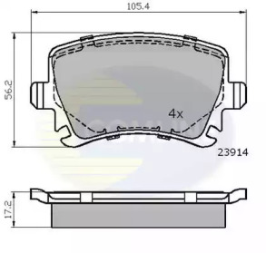 Комплект тормозных колодок COMLINE CBP01284