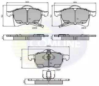 Комплект тормозных колодок COMLINE CBP3583