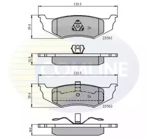 Комплект тормозных колодок COMLINE CBP01100