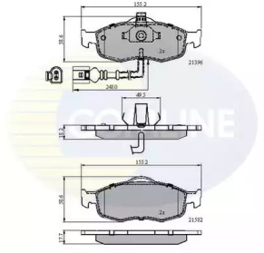 Комплект тормозных колодок COMLINE CBP1514