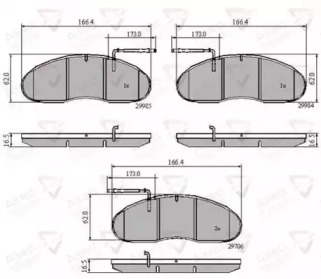 Комплект тормозных колодок COMLINE ADB1991