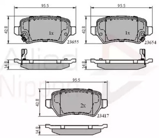 Комплект тормозных колодок COMLINE ADB31551