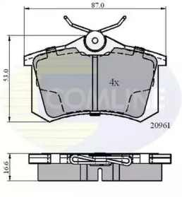 Комплект тормозных колодок COMLINE CBP0797