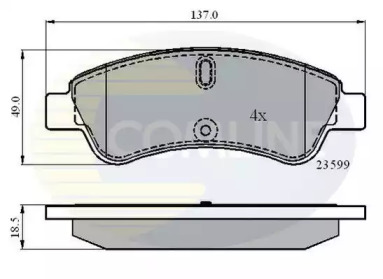 Комплект тормозных колодок COMLINE CBP01033