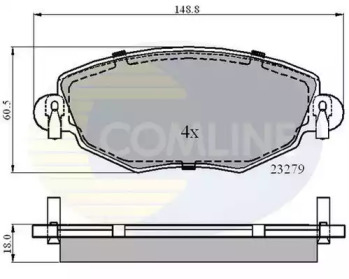 Комплект тормозных колодок COMLINE CBP01110