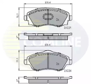 Комплект тормозных колодок COMLINE CBP31112