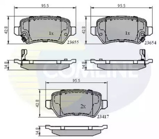 Комплект тормозных колодок COMLINE CBP31551