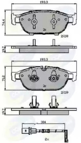 Комплект тормозных колодок COMLINE CBP22120