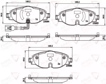 Комплект тормозных колодок COMLINE ADB12158