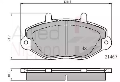 Комплект тормозных колодок COMLINE ADB0924