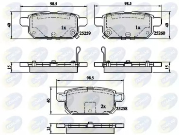 Комплект тормозных колодок COMLINE CBP32128