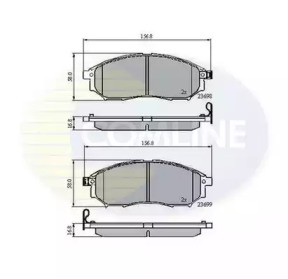 Комплект тормозных колодок COMLINE CBP31524