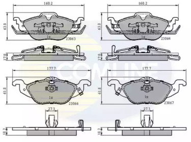 Комплект тормозных колодок COMLINE CBP3584