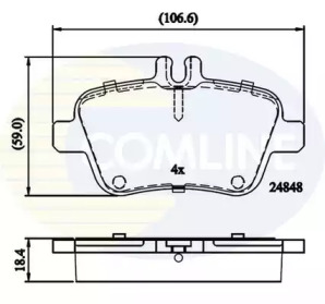 Комплект тормозных колодок, дисковый тормоз COMLINE CBP02209