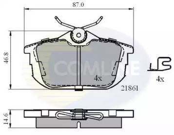 Комплект тормозных колодок COMLINE CBP3945