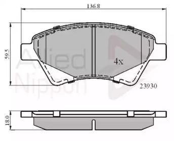 Комплект тормозных колодок COMLINE ADB01160