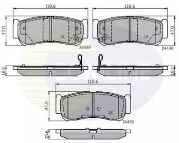 Комплект тормозных колодок COMLINE CBP31714