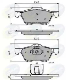 Комплект тормозных колодок COMLINE CBP0739