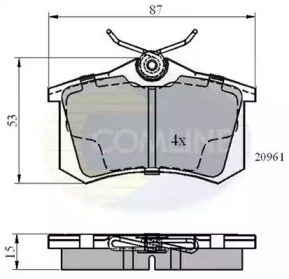 Комплект тормозных колодок COMLINE CBP0108