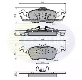 Комплект тормозных колодок COMLINE CBP0490